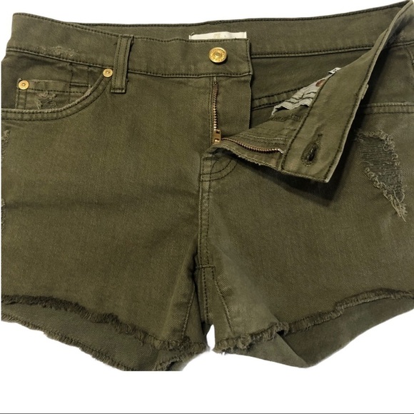 7 FOR ALL MANKIND Distressed Denim Shorts - Picture 3 of 7